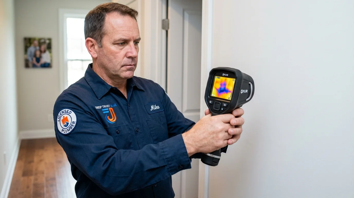 Thermal imaging leak detection by Johns Plumbing LLC in Abbotsford